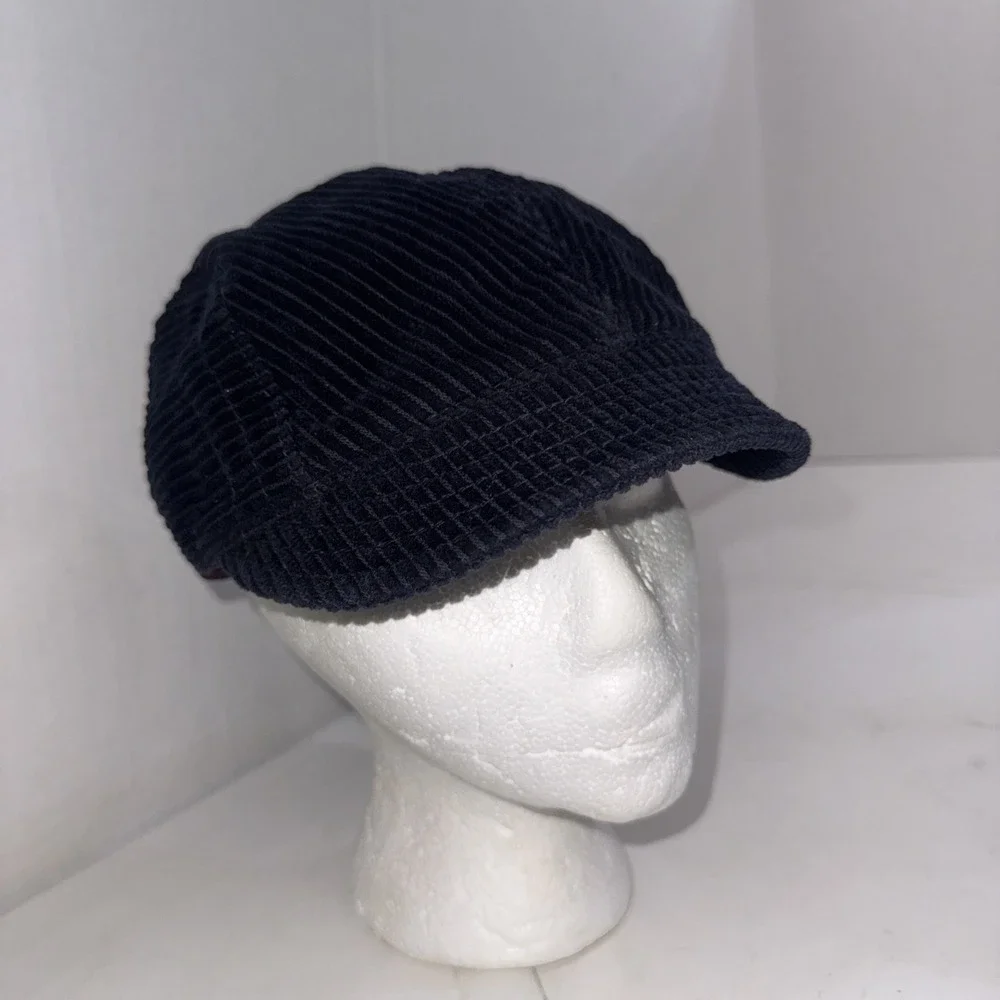 Gap Vintage Y2K 2006 Blue Cabbie Paperboy Baker Boy Cap Corduroy Newsboy Hat - Picture 2 of 10
